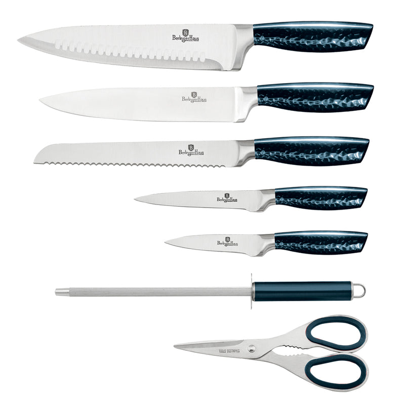 8-Piece Knife Set w/ Acrylic Stand - Aquamarine