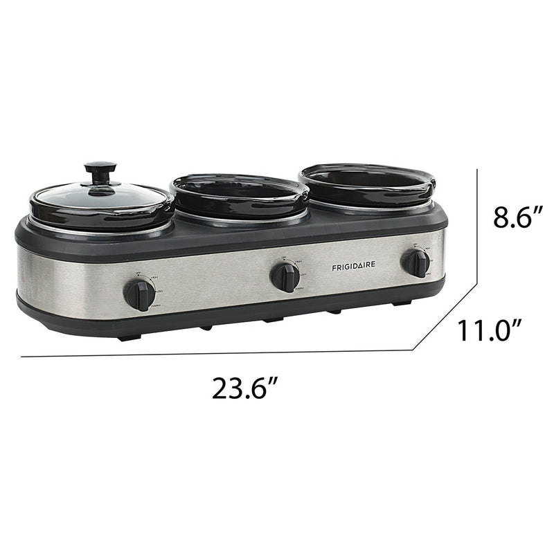 420-Watt Triple Slow Cooker and Buffet Server with Three 2.5-Quart Ceramic Pots