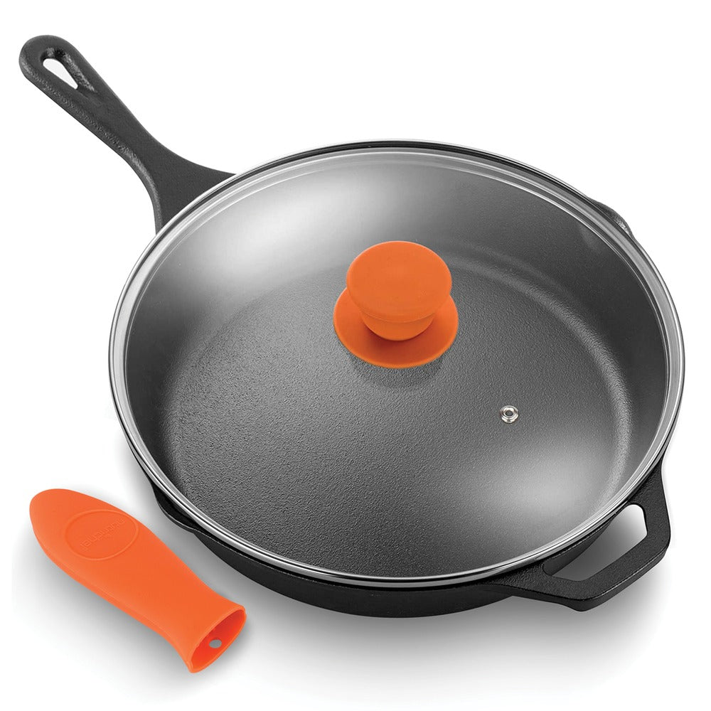 Buy Eugor's Pre-Seasoned Cast Iron Fry Pan 10 inch with Grip