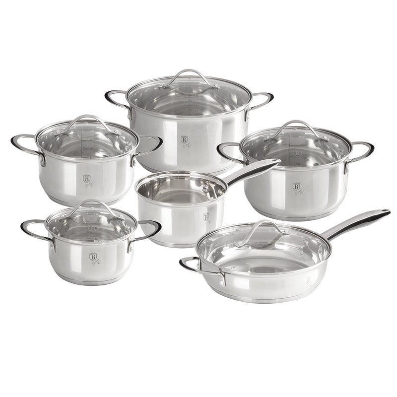 12-Pieces Stainless Steel Cookware Set