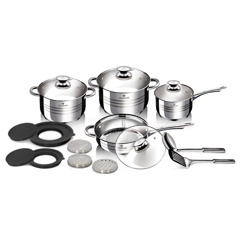 15-Piece Stainless Steel Cookware Set