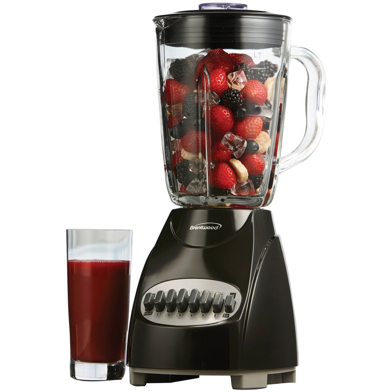 42-Ounce 12-Speed + Pulse Electric Blender with Glass Jar (Black)
