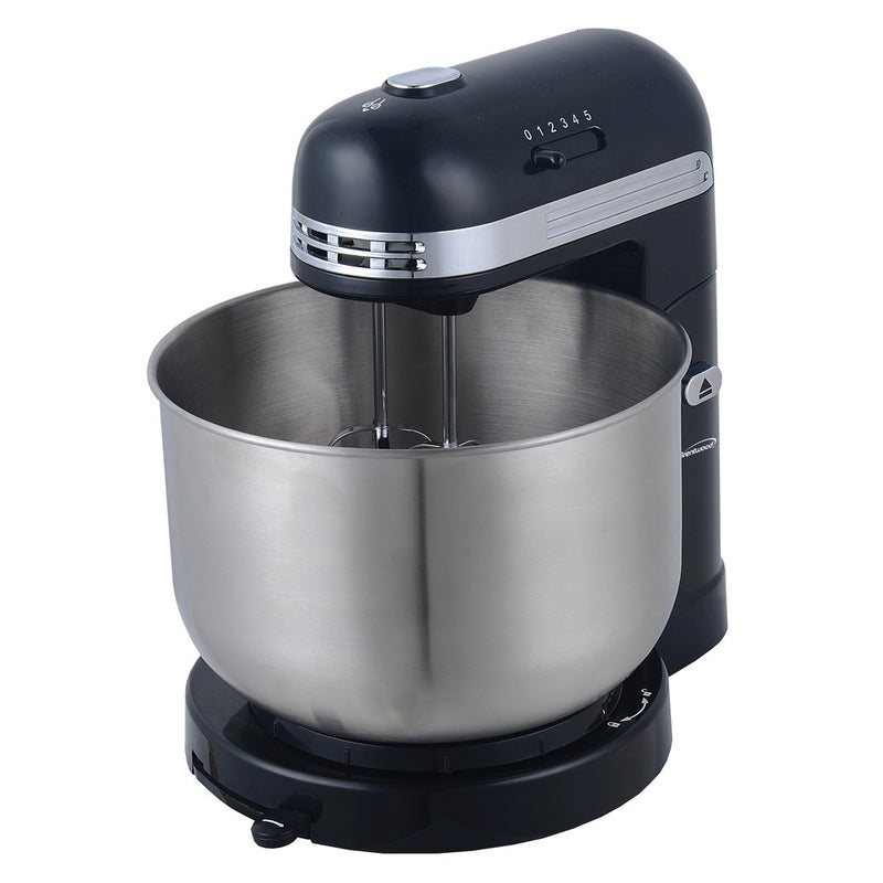 5-Speed Stand Mixer with 3-Quart Stainless Steel Mixing Bowl (Black)