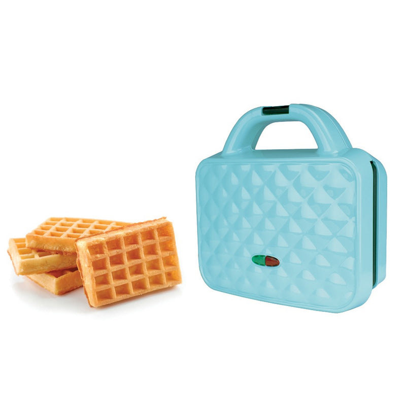 Couture Purse Nonstick Dual Waffle Maker (Blue)