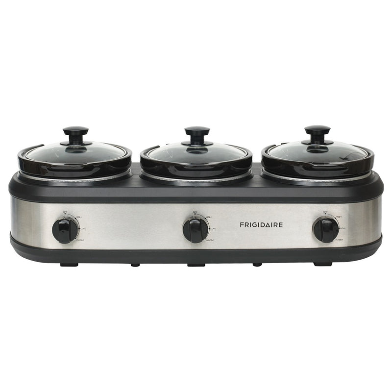 420-Watt Triple Slow Cooker and Buffet Server with Three 2.5-Quart Ceramic Pots
