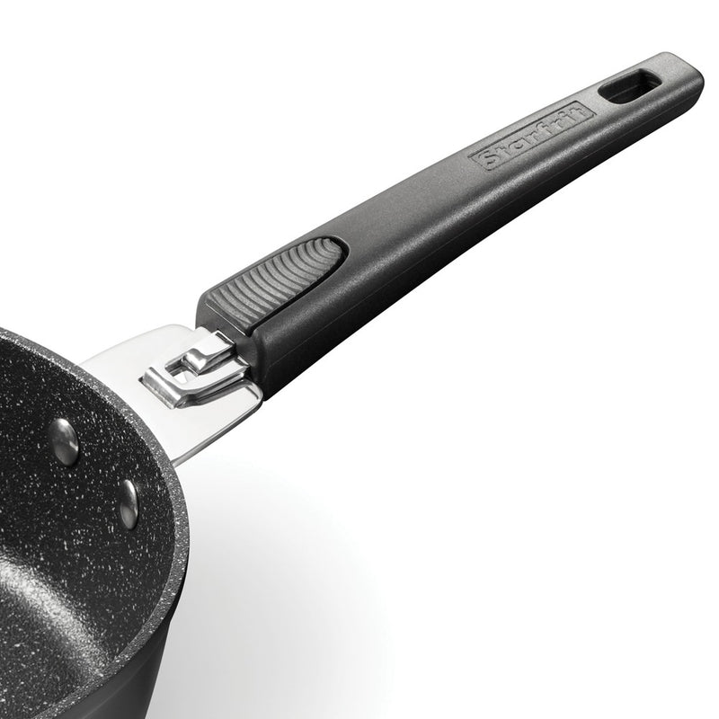 THE ROCK™ by Starfrit® 9-Inch Deep Fry Pan/Dutch Oven with Lid and T-Lock Detachable Handle