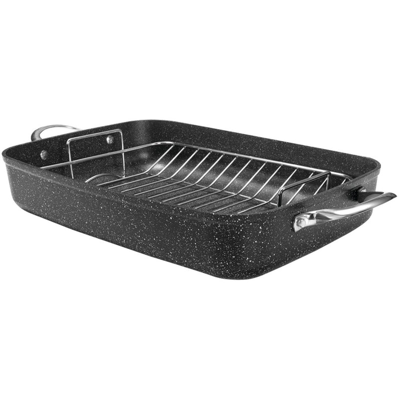 THE ROCK™ by Starfrit® 17" Roaster with Rack & Stainless Steel Handles