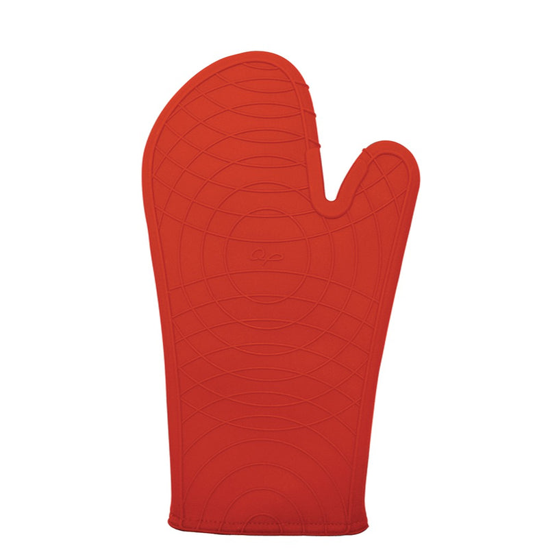 Silicone Oven Mitt, 12", Red