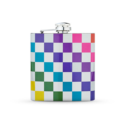 checkered-rainbow-6oz-flask-by-truezoo