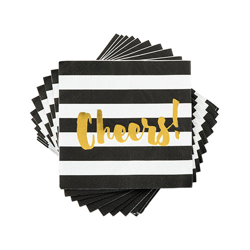 black-stripe-foiled-cheers-napkin-by-cakewalk